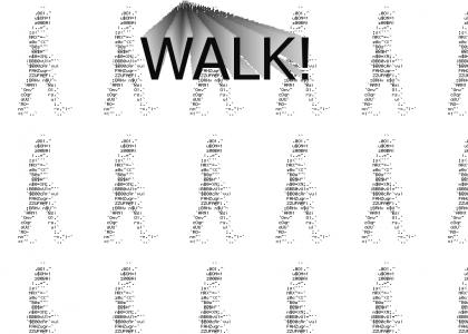 Walking Text Man