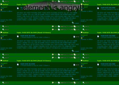 element is angry!!