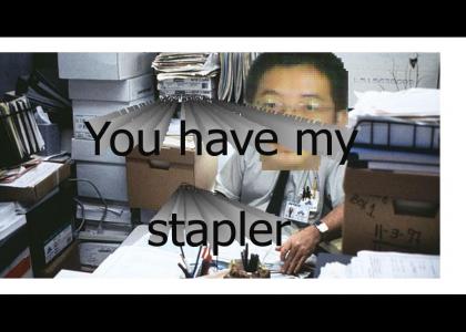 John Zhu lost his stapler