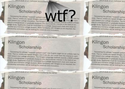 Klingon Scholarship