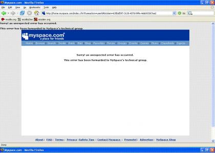 MySpace's System is Down