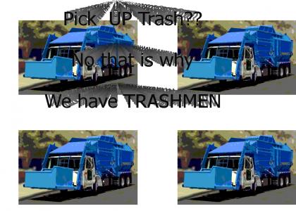 Picard says "PICK UP TRASH"