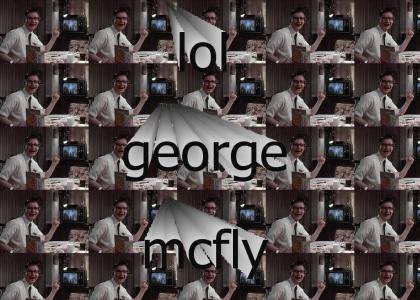 George McFly laughs