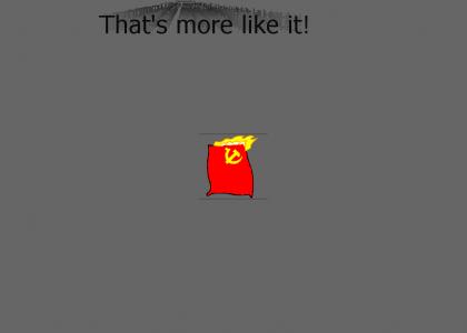 Suck this commies!--This is the flag that aught to be burned!