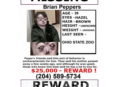 Brian Peppers !!REWARD!!