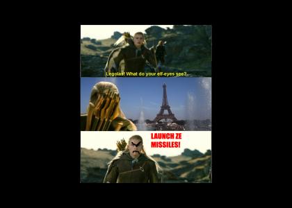 Legolas sees the Eiffiel Tower with his Elf-eyes