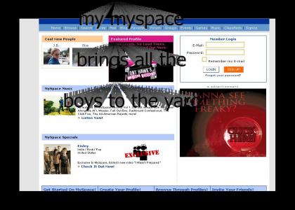 myspace bings all the boys to the yard