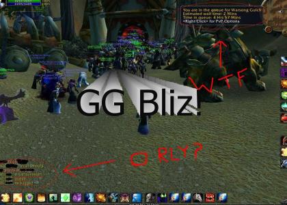 5 hour Blizzard BG queue (time NOT photoshopped)