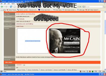 McCain Wants Your Vote