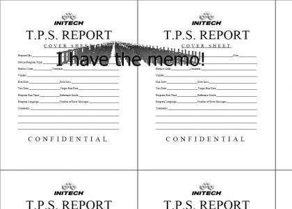 TPS Report Cover Sheet