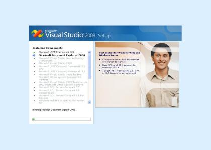 Visual Studio 2008 Setup Guy is delighted by your company
