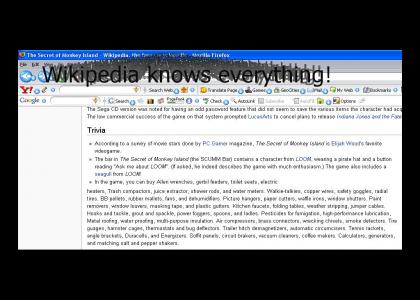 Wikipedia sells EVERYTHING to it's Monkey Island article.