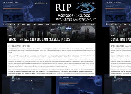 Halo 3 servers are dead!