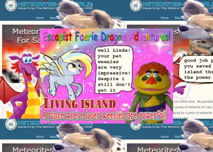 the derpy pony takes off into escapist fantasies of being a faerie dragon