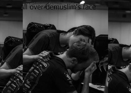 All over Demuslim's face