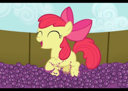 Apple Bloom Stomps Grapes