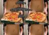 Under a sticky white pizza