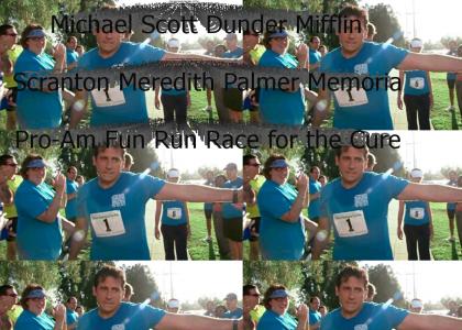 Michael Scott Dunder Mifflin Scranton Meredith Palmer Memorial Celebrity Rabies Awareness Pro-Am Fun Run Race for the Cure