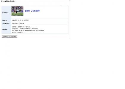 Billy Cundiff's Myspace Suicide