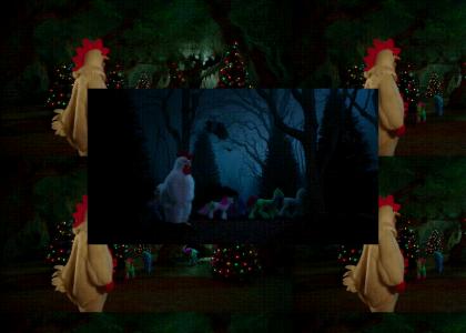 its christmas in ravenlfot and Rudolph is pushing threw the chilling night