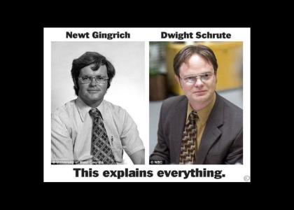Newt Gingrich or Dwight Shrute