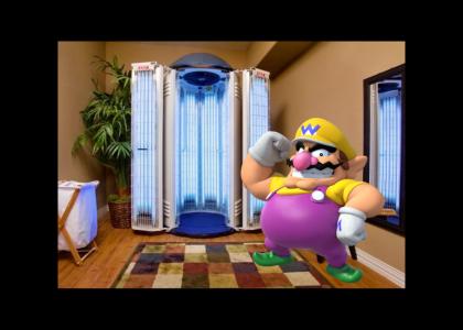 wario dies in a faulty upright tanning bed while listening to phil collins