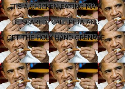Obama the Chicken Eating Man