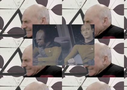 Picard, Data & Worf get high