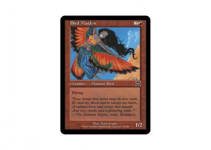 Bird Maiden card is hot