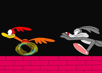Calamity Coyote chasing Little Beeper Calamity Coyote chasing Little Beeper