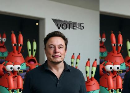 Mr Krabs and Elon Musk rope the dinosaur