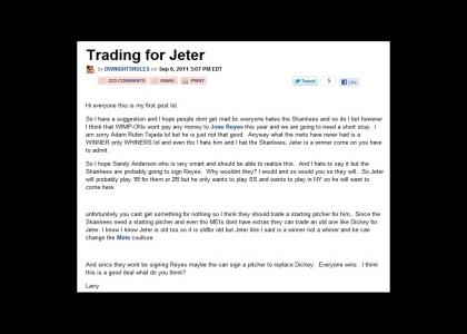 Trading For Jeter: A Dramatic Reading for Amazinavenue.com