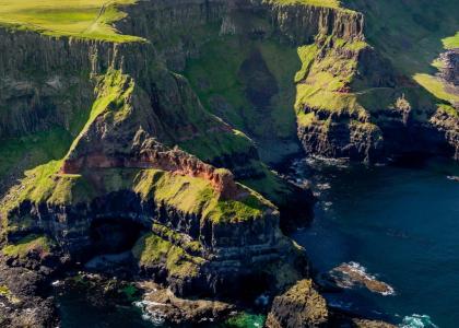 aerial view of Ireland