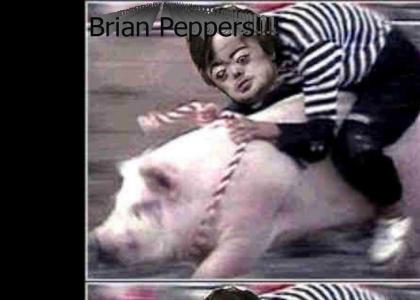 Brian Peppers on a Pig