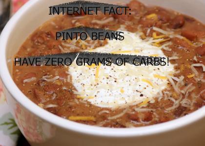 Pinto Beans Have Zero Carbs