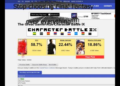 GameFAQs Character Battle fails at life