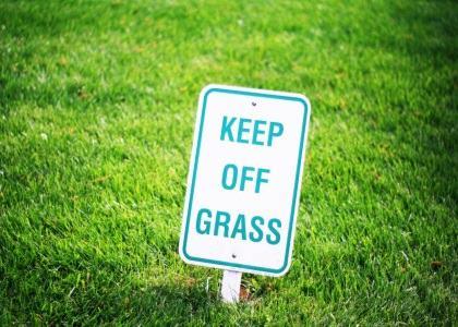 Keep off teh grass