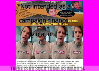 *not intended as a campaign finance violation *not intended as a campaign finance violation