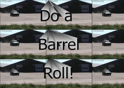 Car does a barrel roll! Car does a barrel roll!