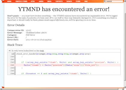 YTMND has encountered and error!