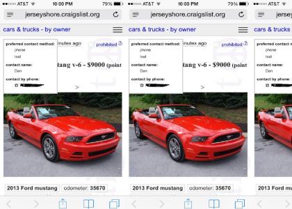 2013 Mustang Craigslist Ad