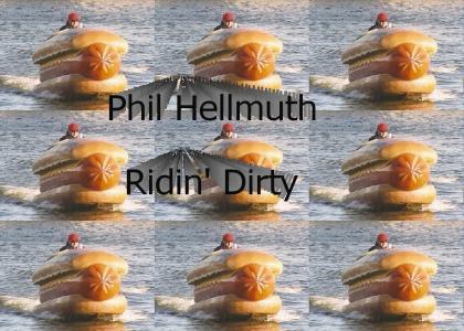 Phil Hellmuth Riding a Giant Hot Dog On Water