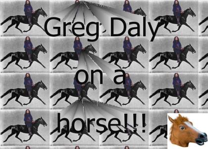 Greg Daly on a horse