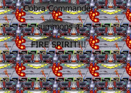 Cobra Commander summons a fire spirit