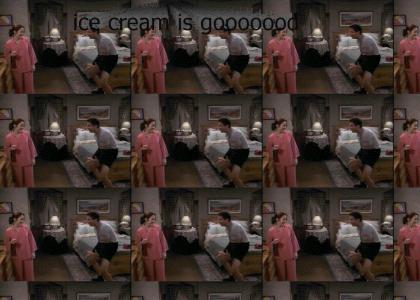 Drew Barrymore licking ice cream...