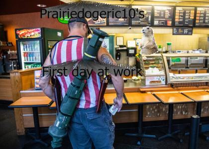 Prairiedogeric10's First Day at Work