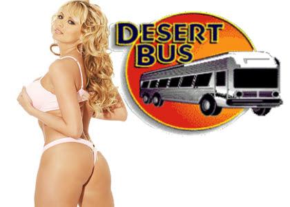 Stormy Daniels rides the Desert Bus