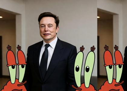 Mr Krabs makes Elon Musk scream