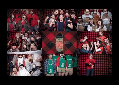 photobooth of lumberjacks